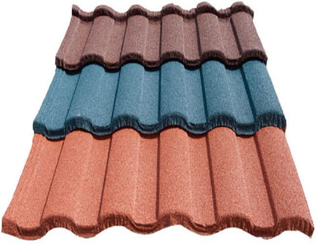 Color Stone Coated Metal Roof Tiles A